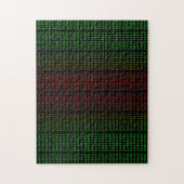 Binary Green and Red with Spaces Jigsaw Puzzle (Vertikal)