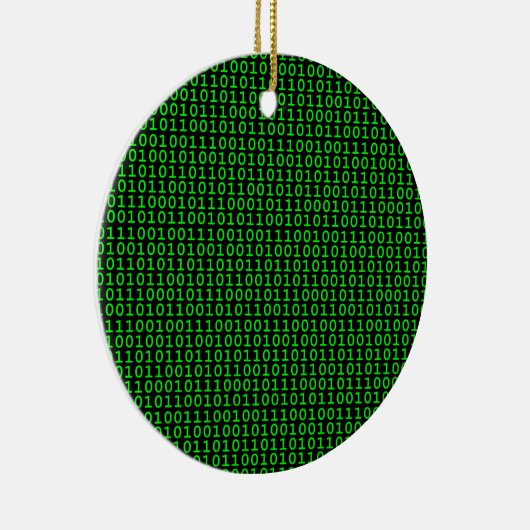 Binary Green Keramik Ornament (Rechts)