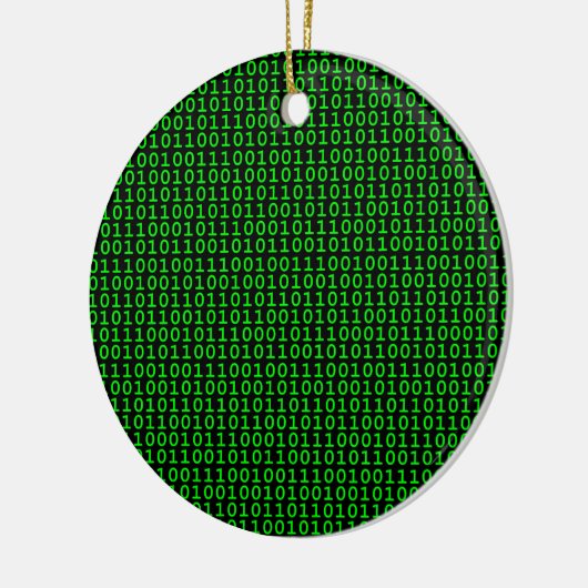 Binary Green Keramik Ornament (Links)