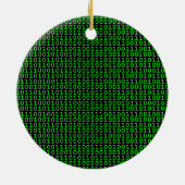 Binary Green Keramik Ornament (Hinten)