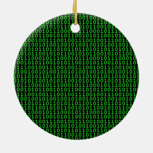Binary Green Keramik Ornament (Hinten)