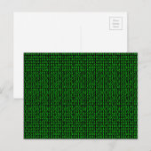 Binary Green Postkarte (Vorne/Hinten)