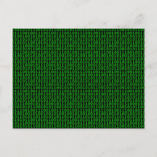 Binary Green Postkarte