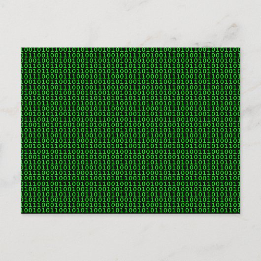 Binary Green Postkarte (Vorderseite)