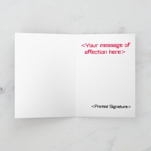 Binary Heart Card Karte (Innenseite)