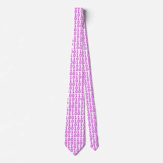Binary Hot Pink Krawatte (Vorderseite)