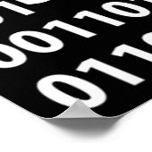 Binary in Black & White Poster (Ecke)