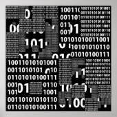 Binary in Black & White Poster (Vorne)