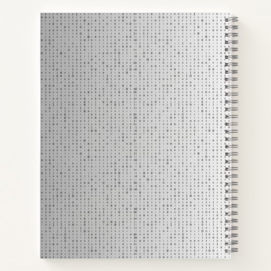 Binary Logic Spiral Notebook – Modern Design Notizblock (Rückseite)