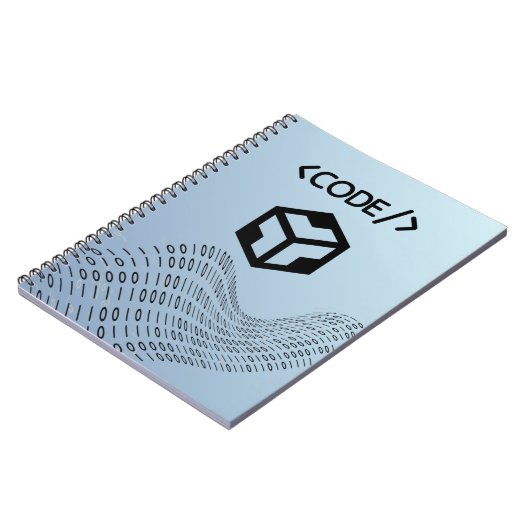 Binary Logic Spiral Notebook – Modern Design Notizblock (Linke Seite)