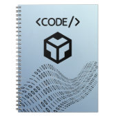Binary Logic Spiral Notebook – Modern Design Notizblock (Vorderseite)