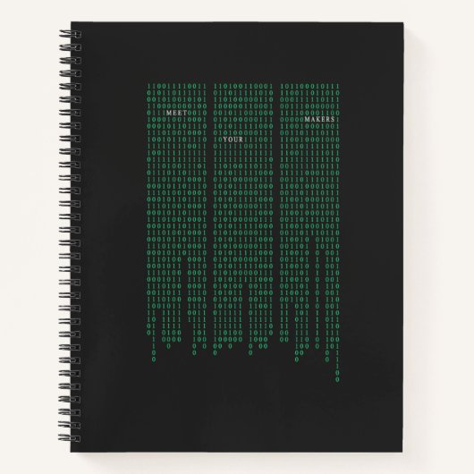 Binary Meetings Your Makers Notizblock (Vorderseite)