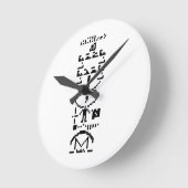 Binary Message 1974 Runde Wanduhr (Winkel)