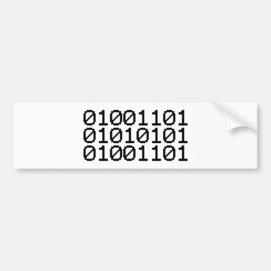 BINARY MUM AUTOAUFKLEBER (Vorne)