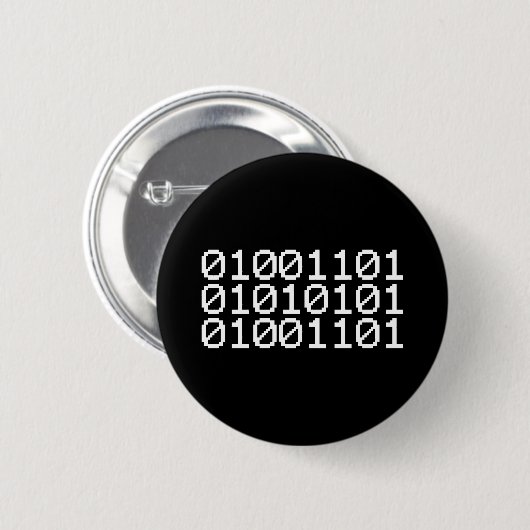 BINARY MUM BUTTON (Vorne & Hinten)