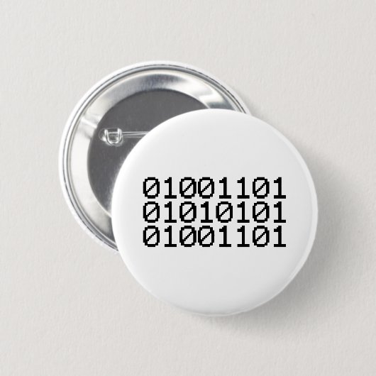 BINARY MUM BUTTON (Vorne & Hinten)