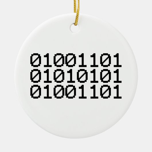 BINARY MUM KERAMIK ORNAMENT (Vorne)