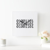 BINARY MUM QUADRATISCHE WANDUHR (Zuhause)