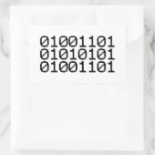 BINARY MUM RECHTECKIGER AUFKLEBER (Tasche)