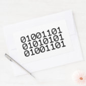 BINARY MUM RECHTECKIGER AUFKLEBER (Umschlag)