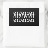 BINARY MUM RECHTECKIGER AUFKLEBER (Tasche)