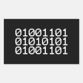 BINARY MUM RECHTECKIGER AUFKLEBER (Vorderseite)