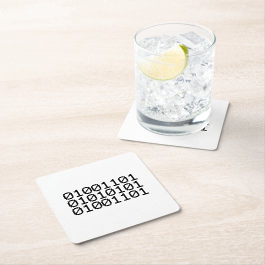 BINARY MUM RECHTECKIGER PAPPUNTERSETZER (Vor Ort)