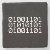 BINARY MUM STEINUNTERSETZER (Vorderseite)