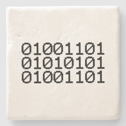 BINARY MUM STEINUNTERSETZER (Vorderseite)