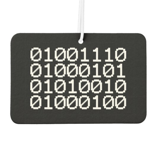 BINARY NERD AIR FRESHENER AUTOLUFTERFRISCHER (Rückseite)