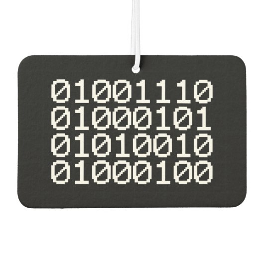 BINARY NERD AIR FRESHENER AUTOLUFTERFRISCHER (Vorderseite)