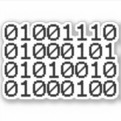 BINARY NERD AUFKLEBER (Vorderseite)