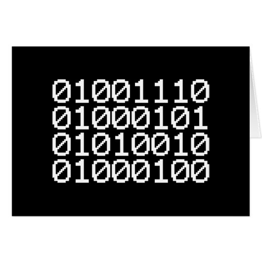 BINARY NERD CARD (Vorderseite (Horizontal))