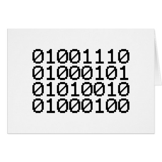 BINARY NERD CARD (Vorderseite (Horizontal))