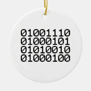 BINARY NERD KERAMIK ORNAMENT