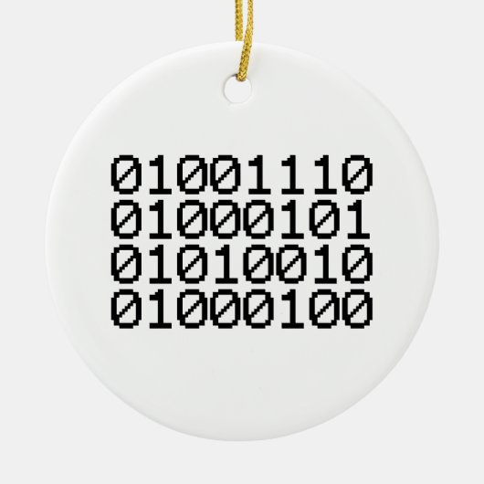 BINARY NERD KERAMIK ORNAMENT (Vorne)