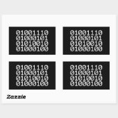 BINARY NERD RECTANGULAR STICKER (Blatt)