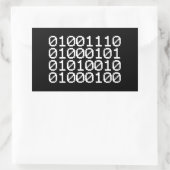 BINARY NERD RECTANGULAR STICKER (Tasche)