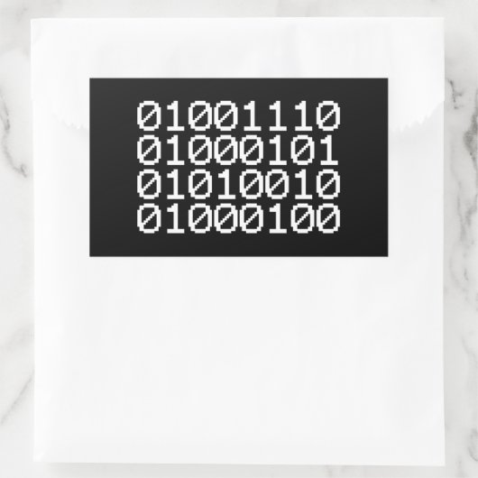 BINARY NERD RECTANGULAR STICKER (Tasche)