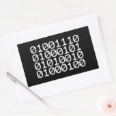 BINARY NERD RECTANGULAR STICKER (Umschlag)