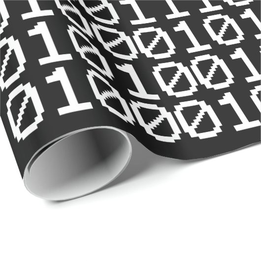 BINARY NERD WRAPPING PAPIER GESCHENKPAPIER (Rolleneckpunkt)