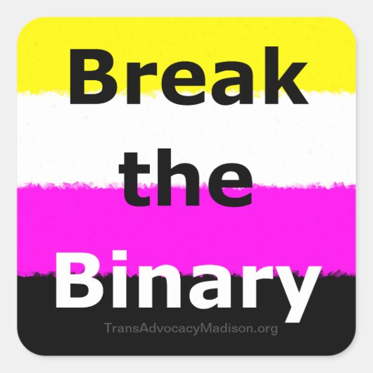 Binary Quadratischer Aufkleber (Vorderseite)