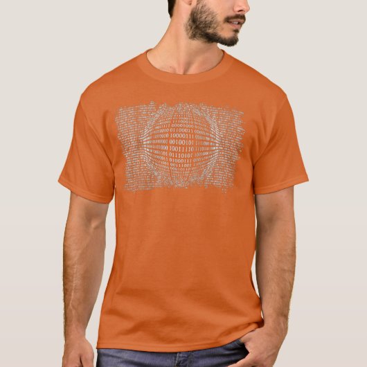 Binary Sphere Computer Programmer Coder Geek T-Shirt (Vorderseite)
