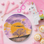 Binary Sunset Text der Flugzeugstruktur Pappteller (Party)