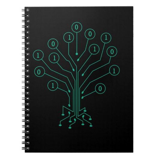 Binary Tree Coding Computer Science Programming Notizblock (Vorderseite)
