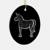 Binary Unicorn Keramik Ornament (Rechts)