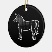 Binary Unicorn Keramik Ornament (Links)