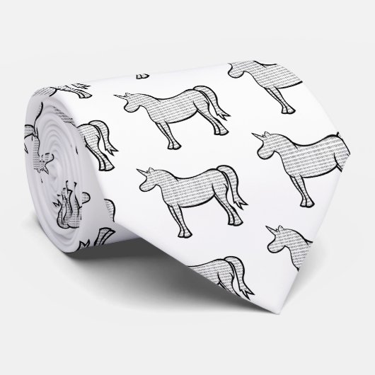 Binary Unicorn Krawatte (Gerollt)
