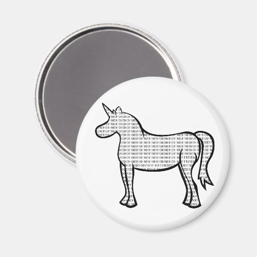 Binary Unicorn Magnet (Vorderseite/Rückseite)