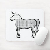 Binary Unicorn Mousepad (Mit Mouse)